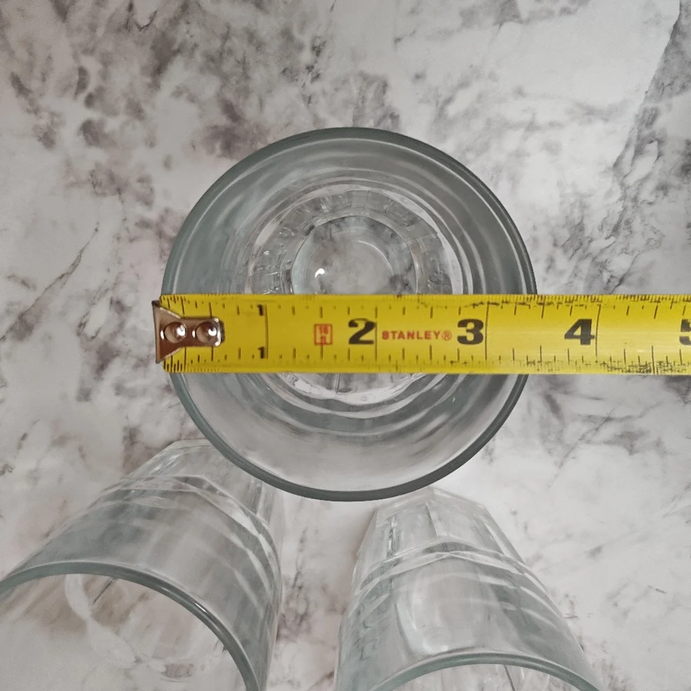 Clear Glass Large Tumbler Set Of 3